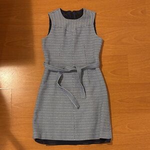 Elegant J. Crew Dress in Blue and White